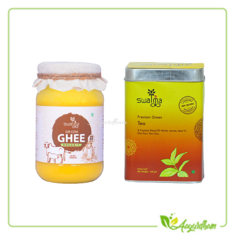 Swatma Gir Cow Ghee + Swatma Premium Green Tea