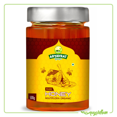 Aryavrat Naturals Organic-Raw Honey (500 Grams)