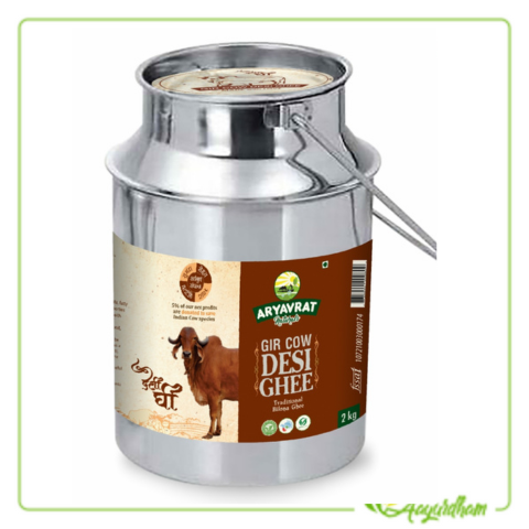 Aryavrat Naturals A2 Gir Cow Ghee (2 kg)