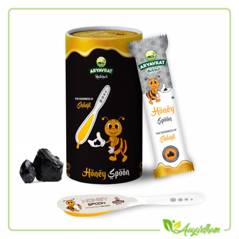 Aryavrat Naturals-Shilajit  Honey Spoon (20 Spoons)