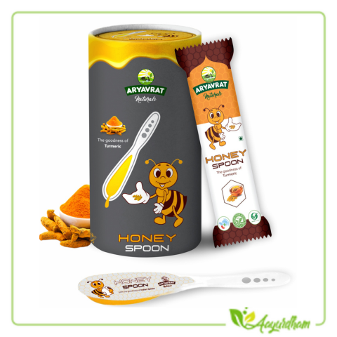 Aryavrat Naturals-Turmeric Honey Spoon