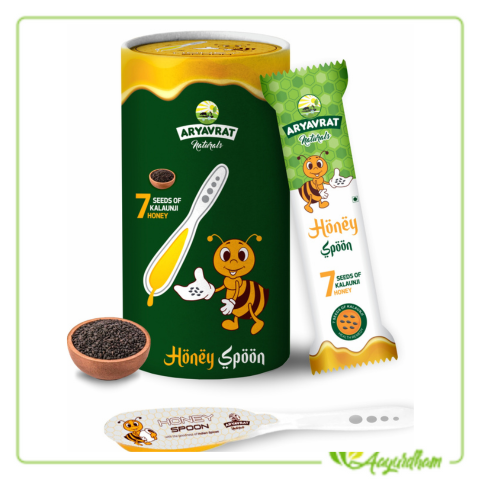 Kalounji Black Seeds  Honey Spoon