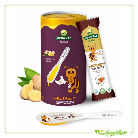 Aryavrat Naturals-Ginger-Adrak Honey Spoon