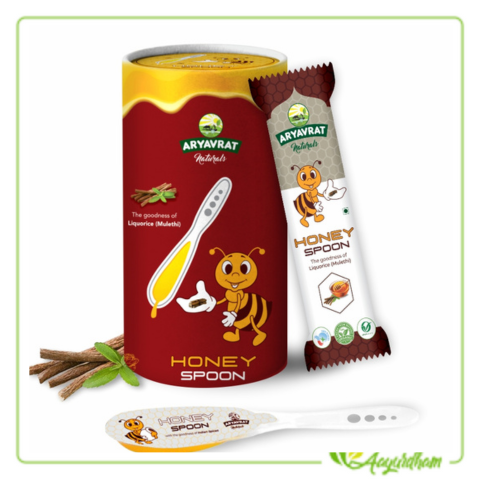 Aryavrat Naturals-Licorice-Mulethi Honey Spoon 20 Spoons